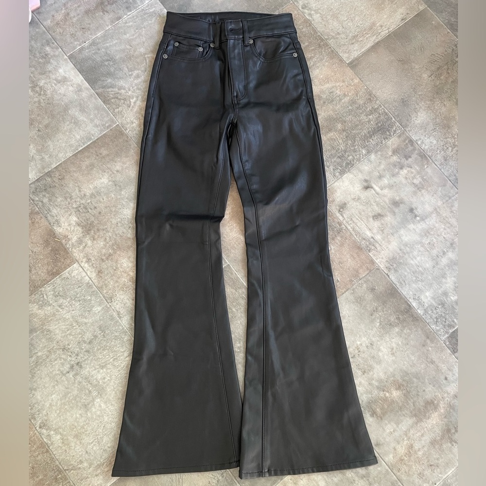 Black American Eagle flare pants